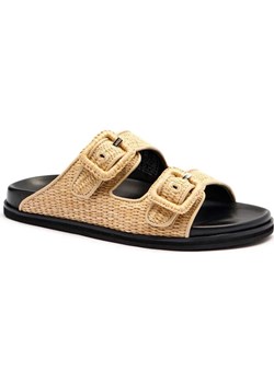 BOSS BLACK Klapki Freyah | z dodatkiem skóry ze sklepu Gomez Fashion Store w kategorii Klapki damskie - zdjęcie 185379020