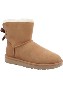 UGG Skórzane śniegowce mini bailey bow II | z dodatkiem wełny ze sklepu Gomez Fashion Store w kategorii Śniegowce damskie - zdjęcie 185379262