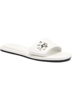 TORY BURCH Skórzane klapki T LOCK ze sklepu Gomez Fashion Store w kategorii Klapki damskie - zdjęcie 185379292