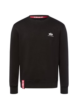 Alpha Industries Męska bluza nierozpinana Mężczyźni Bawełna czarny jednolity ze sklepu vangraaf w kategorii Bluzy męskie - zdjęcie 185384683