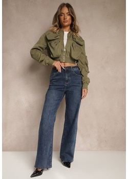 Niebieskie Jeansy High Waist o Szerokim Kroju Orrisalla ze sklepu renee.pl w kategorii Jeansy damskie - zdjęcie 185384760