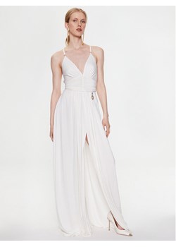 Elisabetta Franchi Sukienka wieczorowa AB-430-32E2-V700 Biały Regular Fit ze sklepu MODIVO w kategorii Sukienki - zdjęcie 185384973