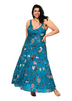 Aller Simplement Sukienka w kolorze niebieskim ze wzorem ze sklepu Limango Polska w kategorii Sukienki - zdjęcie 185388673