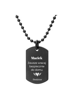 Siła i Wsparcie - Nieśmiertelnik z Dedykacją dla Syna ze sklepu manoki.pl w kategorii Naszyjniki męskie - zdjęcie 185389192