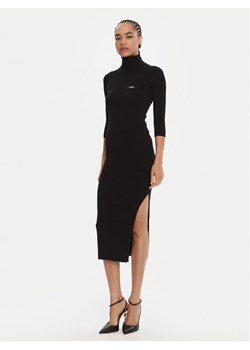 Elisabetta Franchi Sukienka dzianinowa AM-23B-56E2-V390 Czarny Slim Fit - id: 0000305443540 - marki Elisabetta Franchi - 185391160 Elisabetta Franchi Sukienka dzianinowa AM-23B-56E2-V390 Czarny Slim Fit ze sklepu MODIVO w kategorii Sukienki - zdjęcie 185391160