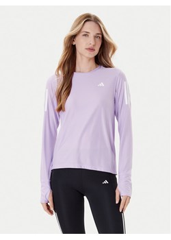adidas Koszulka techniczna Own The Run JW9670 Fioletowy Regular Fit ze sklepu MODIVO w kategorii Bluzki damskie - zdjęcie 185391231