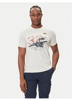 Aeronautica Militare T-Shirt 252TS2472UJ00708 Écru Regular Fit ze sklepu MODIVO w kategorii T-shirty męskie - zdjęcie 185391273