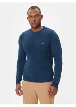 Aeronautica Militare Sweter 252MA1571UL00409 Niebieski Slim Fit ze sklepu MODIVO w kategorii Swetry męskie - zdjęcie 185391284