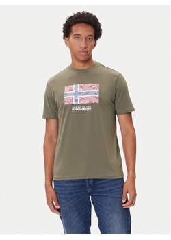 Napapijri T-Shirt S-Drapeau Ss NP0A891K Khaki Regular Fit ze sklepu MODIVO w kategorii T-shirty męskie - zdjęcie 185391443