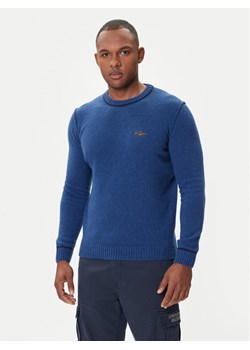 Aeronautica Militare Sweter 252MA1608UL00924 Niebieski Regular Fit - id: 0000305683304 - marki Aeronautica Militare - 185391453 Aeronautica Militare Sweter 252MA1608UL00924 Niebieski Regular Fit ze sklepu MODIVO w kategorii Swetry męskie - zdjęcie 185391453