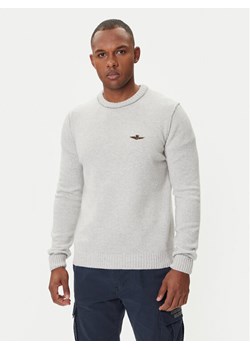 Aeronautica Militare Sweter 252MA1608UL00924 Beżowy Regular Fit ze sklepu MODIVO w kategorii Swetry męskie - zdjęcie 185391554