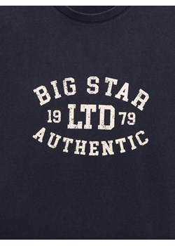 Koszulka męska z nadrukiem granatowa Teller 403 ze sklepu Big Star w kategorii T-shirty męskie - zdjęcie 185395153