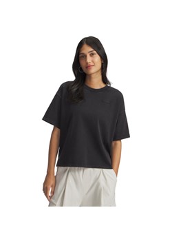 Damski t-shirt oversize Under Armour UA HWT Boxy Wash SS - czarny ze sklepu Sportstylestory.com w kategorii Bluzki damskie - zdjęcie 185395453