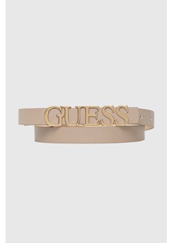 GUESS Beżowy pasek damski Mimina H20, Rozmiar XS ze sklepu outfit.pl w kategorii Paski damskie - zdjęcie 185396131