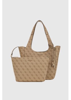 GUESS Beżowa shopperka damska Calista 2 In 1 ze sklepu outfit.pl w kategorii Torby Shopper bag - zdjęcie 185396212