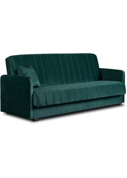 Welurowa zielona sofa z funkcją spania S8-B55 ze sklepu Edinos.pl w kategorii Sofy i kanapy - zdjęcie 185399054