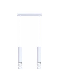 Podwójna biała lampa wisząca - K604-Lanow ze sklepu Edinos.pl w kategorii Lampy wiszące - zdjęcie 185400063