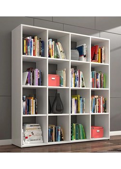 Biała biblioteczka regał - Cesaro 3X ze sklepu Edinos.pl w kategorii Regały i witryny - zdjęcie 185400451