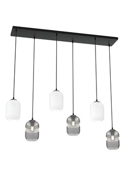 Nowoczesna lampa wisząca grafit + opal - D166-Dixo ze sklepu Edinos.pl w kategorii Lampy wiszące - zdjęcie 185400700