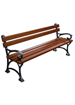 Ławka parkowa Eret 2X z podłokietnikami 180cm - 7 kolorów ze sklepu Edinos.pl w kategorii Ławki ogrodowe - zdjęcie 185400971