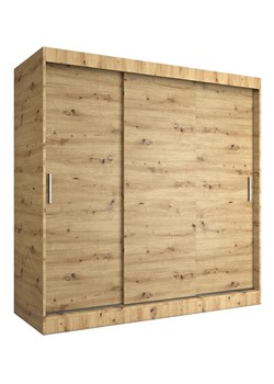 Szafa przesuwna 200 cm dąb artisan - Erco 6X ze sklepu Edinos.pl w kategorii Szafy - zdjęcie 185401104
