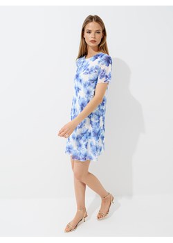 Mohito - Niebieska sukienka mini w kwiaty - błękitny ze sklepu Mohito w kategorii Sukienki - zdjęcie 185402491