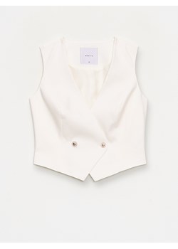 Mohito - Elegancka kamizelka - kremowy ze sklepu Mohito w kategorii Kamizelki damskie - zdjęcie 185403292
