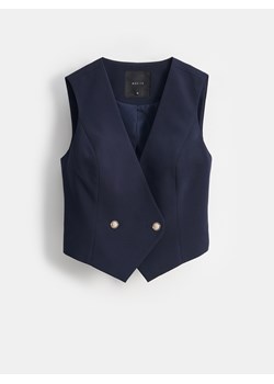 Mohito - Elegancka granatowa kamizelka - granatowy ze sklepu Mohito w kategorii Kamizelki damskie - zdjęcie 185403581