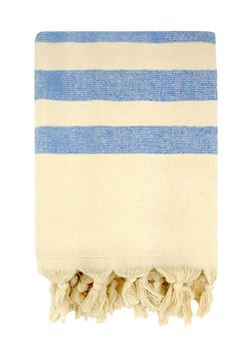 Le Comptoir de la Plage Fouta &quot;Fidji&quot; w kolorze beżowo-błękitnym - 160 x 90 cm ze sklepu Limango Polska w kategorii Ręczniki - zdjęcie 185403952