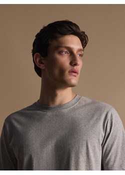Reserved - Bawełniany t-shirt regular fit - szary ze sklepu Reserved w kategorii T-shirty męskie - zdjęcie 185406121