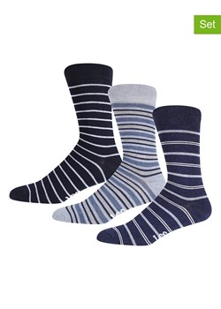 LEE Underwear Skarpety (3 pary) &quot;Madden&quot; w kolorze błękitnym, szarym i granatowym ze sklepu Limango Polska w kategorii Skarpetki męskie - zdjęcie 185406950