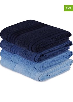Elizabed Ręczniki prysznicowe (4 szt.) w kolorze czarno-niebieskim ze sklepu Limango Polska w kategorii Ręczniki - zdjęcie 185407533