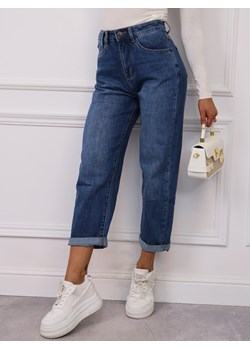 SPODNIE JEANSOWE MOM FIT- NIEBIESKIE ze sklepu olika.com.pl w kategorii Jeansy damskie - zdjęcie 185407910