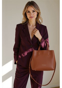 Torebka do ręki Vivisence T0015 brązowy ze sklepu kontri.pl w kategorii Torby Shopper bag - zdjęcie 185408094