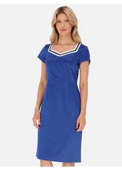 Niebieska wizytowa sukienka koronkowa Potis & Verso Riccio ze sklepu Eye For Fashion w kategorii Sukienki - zdjęcie 185408123