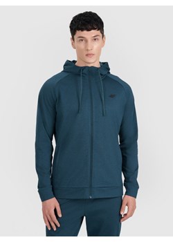 Męska bluza treningowa 4F 4FWAW25TFSWM586 - turkusowy ze sklepu Sportstylestory.com w kategorii Bluzy męskie - zdjęcie 185410522