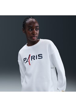 Damska piłkarska bluza dresowa oversize z półokrągłym dekoltem Nike Paris Saint-Germain Phoenix Fleece - Biel ze sklepu Nike poland w kategorii Bluzy damskie - zdjęcie 185410714