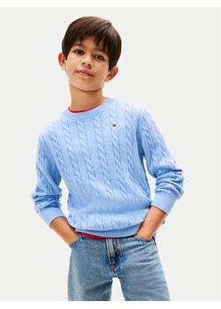 Tommy Hilfiger Sweter KB0KB09753 Błękitny Regular Fit ze sklepu MODIVO w kategorii Swetry chłopięce - zdjęcie 185411860