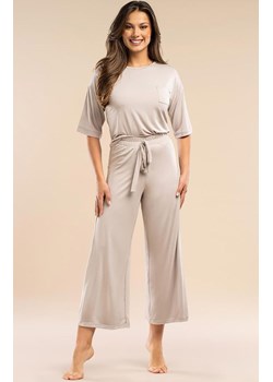 Piżama damska z wiskozy MK34 Only You, Kolor beżowy, Rozmiar S, BELLE REVERIE ze sklepu Primodo w kategorii Piżamy damskie - zdjęcie 185412640