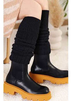 Czarne getry damskie 0664, Kolor czarny, Rozmiar uniwersalny, Cerber - id: 191596 - marki Cerber - 185412654 Czarne getry damskie 0664, Kolor czarny, Rozmiar uniwersalny, Cerber ze sklepu Primodo w kategorii Skarpetki damskie - zdjęcie 185412654