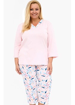 Bawełniana piżama damska plus size 389/455 Nancy, Kolor różowy-wzór, Rozmiar 3XL, Cornette ze sklepu Primodo w kategorii Piżamy damskie - zdjęcie 185412743