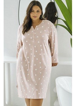 Bawełniana koszula nocna damska plus size Nori 3469, Kolor różowy-wzór, Rozmiar 4XL, Taro ze sklepu Primodo w kategorii Koszule nocne - zdjęcie 185413162
