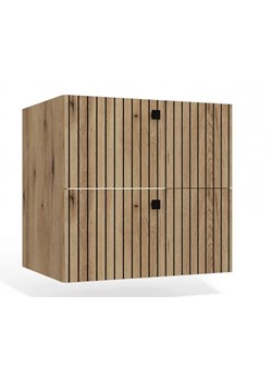 Wisząca szafka 60 cm dąb evoke N2-B09 ze sklepu Edinos.pl w kategorii Szafki i regały łazienkowe - zdjęcie 185413733