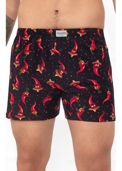 Luźne bokserki męskie Tymon, Kolor czarny-wzór, Rozmiar 2XL, Italian Fashion ze sklepu Intymna w kategorii Majtki męskie - zdjęcie 185413893