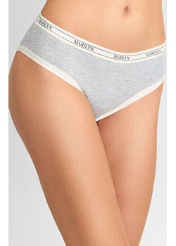 Marilyn figi damskie z bawełny organicznej w sportowym stylu szare Denise, Kolor szary, Rozmiar S/M, Marilyn ze sklepu Intymna w kategorii Majtki damskie - zdjęcie 185414000