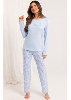 Bawełniana piżama damska długa niebieska 708, Kolor niebieski, Rozmiar L, Regina ze sklepu Intymna w kategorii Piżamy damskie - zdjęcie 185414104