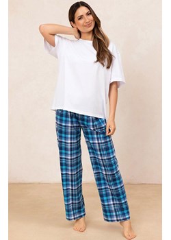 Bawełniana piżama damska biało-granatowa 725/25, Kolor biało-granatowy, Rozmiar S, Regina - id: 213358 - marki Regina - 185414133 Bawełniana piżama damska biało-granatowa 725/25, Kolor biało-granatowy, Rozmiar S, Regina ze sklepu Intymna w kategorii Piżamy damskie - zdjęcie 185414133