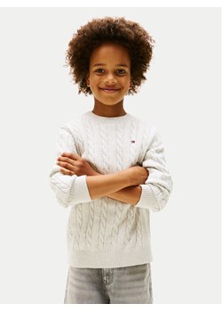 Tommy Hilfiger Sweter KB0KB09753 Szary Regular Fit ze sklepu MODIVO w kategorii Swetry chłopięce - zdjęcie 185415931