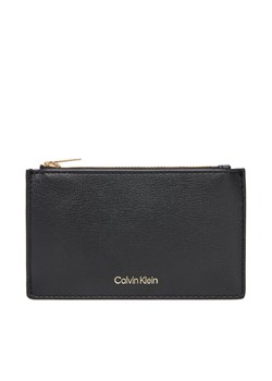 Calvin Klein Duży Portfel Damski Foil Logo Top Zip Cardcase LV04F1090G Czarny ze sklepu MODIVO w kategorii Portfele damskie - zdjęcie 185415940