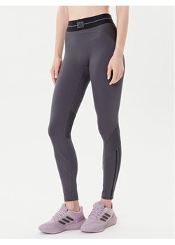 adidas Legginsy Hyperglam JN2651 Szary Slim Fit ze sklepu MODIVO w kategorii Spodnie damskie - zdjęcie 185416034